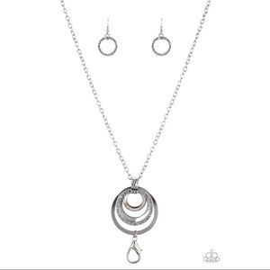 Paparazzi Coast Coasting Lanyard Necklace - silver